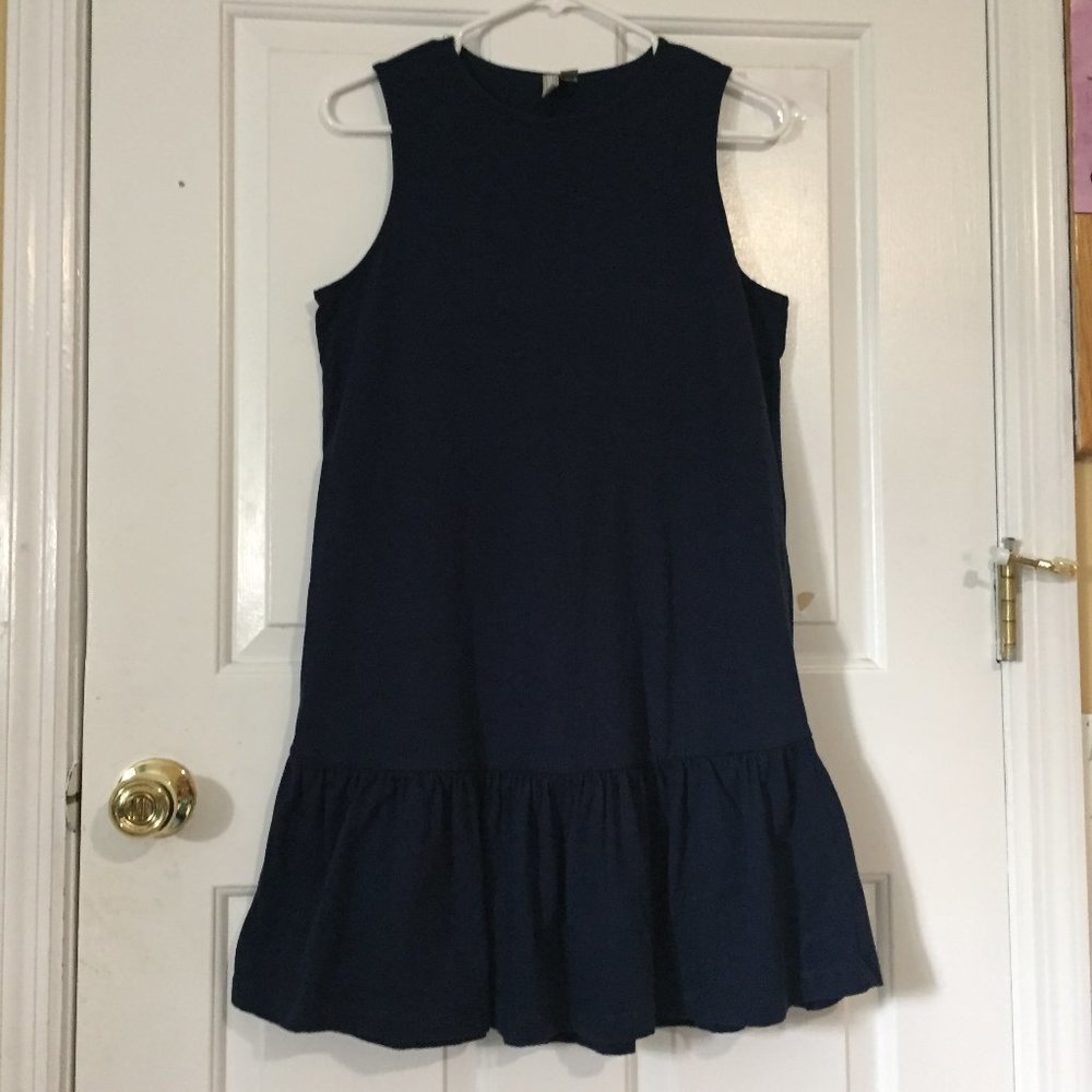 Asos Sleeveless Navy Shift Dress